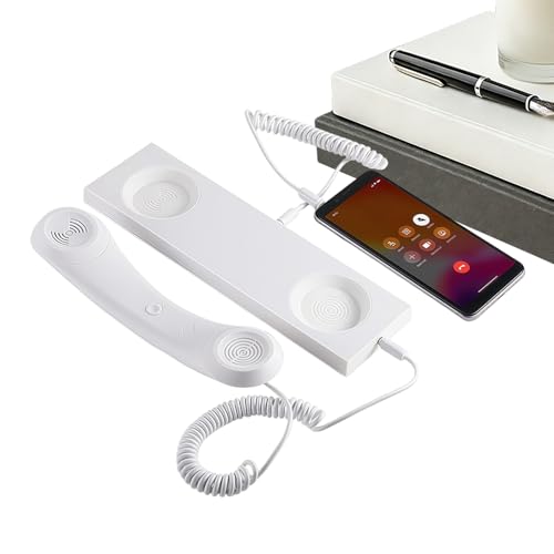 Auriculares Retro Phone,Teléfono Fijo Con Inserción Con Cable Tipo C | Micrófono Con Cable Retro Phone,Para Decoración Del Hogar, Lugar de Trabajo, Escuela, Videoconferencia