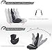 WTRAVEL Racing Seats 2 Pcs Reclinable Bucket Seats with 2 Sliders Adjustable PU Leather Seats Universal Sport Seats for Cars (Black White, 35.1
