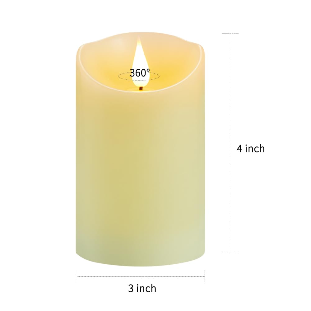 Candele senza fiamma tremolanti con batteria ricaricabile, candele elettroniche con telecomando e timer, candele a colonna a LED in vera cera, candele a led per casa, matrimonio, Halloween,