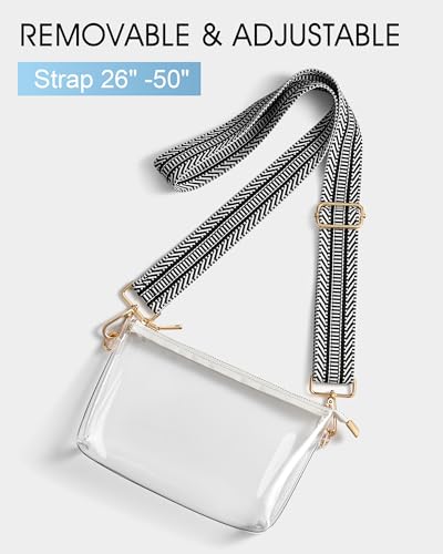 Clear Purse for Women, Small Clear Bag for Stadium Events, Crossbody Handbag for Concert, Party, Sport Fans4