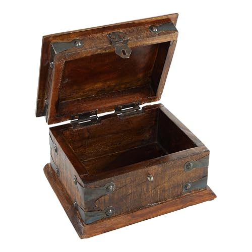 Boîtes en bois de récupération Deco 79 lot de 3 pour rangement empilable rustique