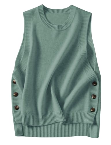 Image of Mingzhu Womens Sleeveless Round Neck Pullover Low Ribbed Knit Sweater Vest