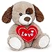 Imagen de Yeqivo Lindo Cachorro de Peluche marrón con corazón Rojo