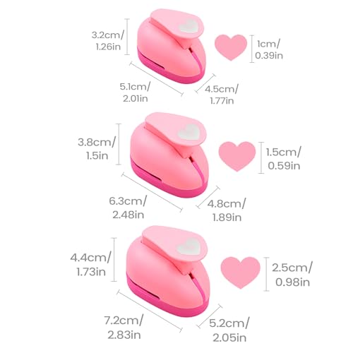 Perforadora con forma de corazón compacta que elimina el cansancio al cortar papel en manualidades 5