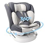 Miophy I-Size 360°drehbar Kindersitz, Gruppe 0+1/2/3, 0-12 Jahre, 40-150 cm, Baby Autositz mit isofix