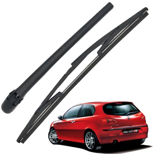 Ruolin Braccio e Spazzola Tergilunotto Posteriore, Braccio Tergicristallo Posteriore e Gomma Tergicristallo Ricambio per Alfa Romeo 147 2000-2010