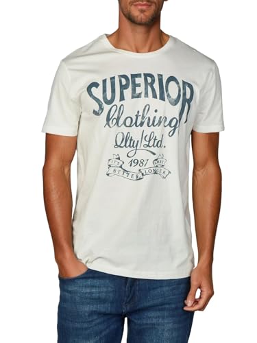 riverso Tshirt Herren Baumwolle Regular Fit RIVLeon 4er Set Pack Rundhals Kurzarm Sommer Tee Shirt Print, Größe:XXL, Farbe:Farbmix 2 – Ansicht 4