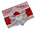 Baby Felt Santa Silk Flower Crochet Headband Fits Newborn to 5 Years