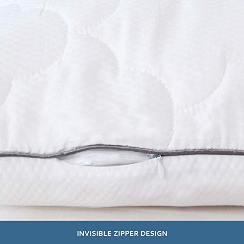 Standard Pillow Adjustable For Back/Stomach Side Sleeper, 20X26 Inches Standard Size Thin Bed Pillow For Sleeping, Soft Hypoallergenic Slim Thin Pillow, Premium Ball Fiber Filling Low Profile Pillow #TOP27