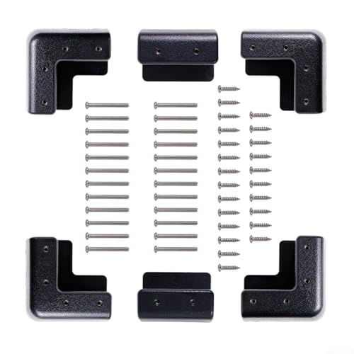 Solaughguy Kit de supports de montage pour panneau solaire ABS pour camping-car et bateau - Installation sans perçage, supports d'angle résistants aux UV avec 6 supports + 48 vis, vent