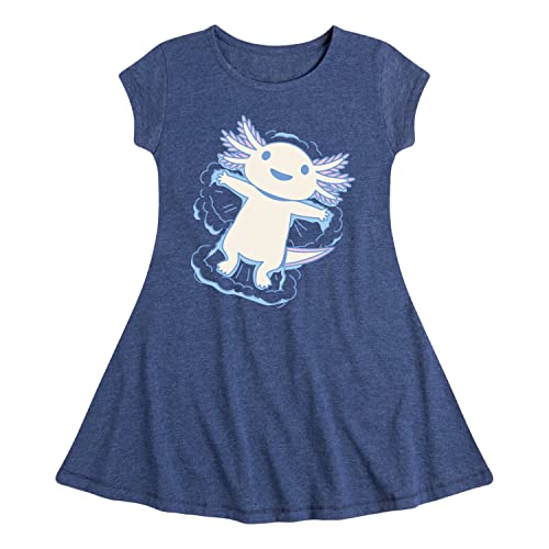 Instant Message - Axolotl Snow Angel - Toddler & Youth Girls Fit & Flare Dress