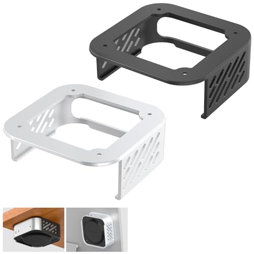 Soporte Mac Mini M4 con diseño de disipación de calor y anclaje bajo mesa pack de 2
