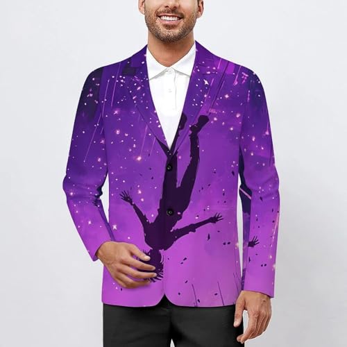 Falling Into The Real World Classic Suits Blazer for Men Business Tuxedo Jacket Sport Coat Two Buttons2