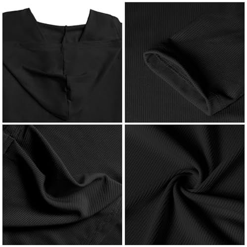 Alaster Queen Women's Hooded Open Front Long Sleeve Black Soft Cardigan by Alaster Queen - Used condition - US$28.49