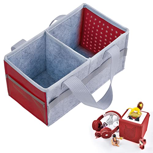 Vicloon Bag for Toniebox Starter Set and Accessories Storage Bag, Toniebox Audio Player Felt Organizer Bag, Travel Carrying Bag with Handle for Toniebox Accessories, Carrying Case Bag (Red) Vicloon Bag for Toniebox Starter Set and Accessories Storage Bag, Toniebox Audio Player Felt Organizer Bag, Travel Carrying Bag with Handle for Toniebox Accessories, Carrying Case Bag (Red)