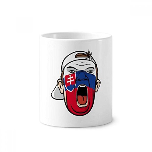 Mug Slovaquie porte-pinceaux maquillage céramique blanche et tasse de bureau 350ml
