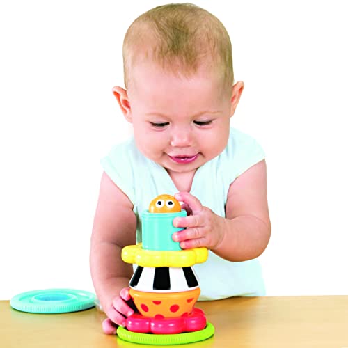 Image of Yookidoo Musical Crawl 'N' Go Snail Toy with Stacker - Promotes Baby's Crawling and Walking. Rolls and Spins Its Shell As It Moves.