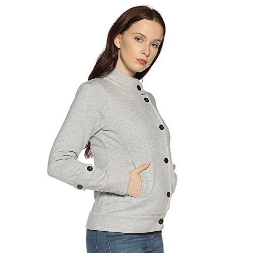 Image of PINACOLADA Women's Pink Puffer Regular Fit Bomber Jacket For Winter Wear | Standing Collar | Full Sleeve | Buttoned | Casual Jacket For Woman & Girl | Western Stylish Jacket For Women