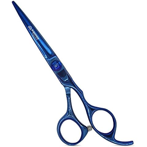 Equinox Professional Razor Edge Series - Titanium Barber Hair Cutting Scissors/Shears - 6.5" Overall Length with Fine Adjustment Tension Screw Cover
