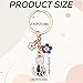 Mikovivi Cat Keychain, Cute Bag Charms Enamel Flower Kawaii Cat Key Chains Japanese Keyring Garden Decoration for Car Keys Purse Handbags Girls Women Gift DIY Crafts Accessories