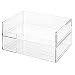 Deluxe Stacking Clear Acrylic Document Paper Trays, Desktop Organizer Racks, Set of 2
