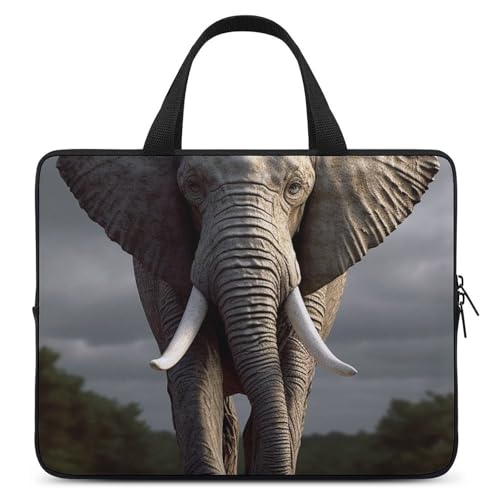 Sac ordinateur portable résistant à l'eau avec motif éléphant 3D