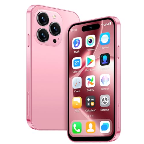 soyes Upgraded Mini Phone with 4.0'' HD Touchscreen Mini Smartphone 2000mAh Battery Dual SIM Little Mobile World's Smallest Phone with Face ID App Download Kids Cellphone Pocket 2GB+16GB Pink