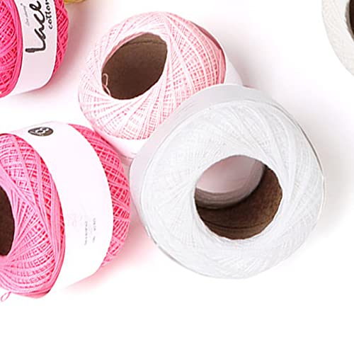 Hilo de algodón de encaje para crochet manualidades pack 12 colores 5