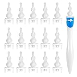 Earwax Removal Tools-Spiral Ear Wax Removal Kit, Reusable Safe Ear Cleaner Kit with 16 Soft Flexible Silicone Replaceable Tips