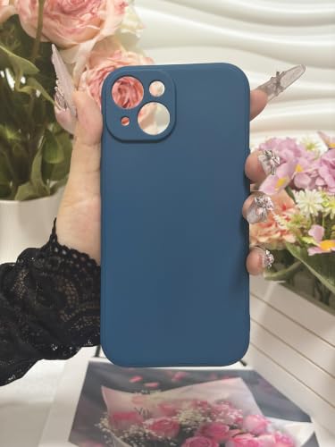 Coque iPhone 15 Plus silicone bleu housse de protection mince