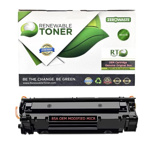RT MICR Compatible Replacement for 85A CE285A OEM Modified Toner | Works with Laser Pro M1212 M1217 P1102 P1109 | 285A Check Printer Cartridge RT MICR Compatible Replacement for 85A CE285A OEM Modified Toner | Works with Laser Pro M1212 M1217 P1102 P1109 | 285A Check Printer Cartridge