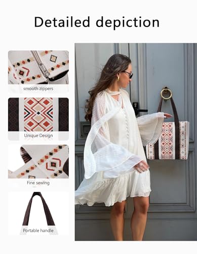 Image of Tote Bag for Women, Lightweight Handbag Bags, Shoulder Hobo Bag for Daily, Travel, School, Teacher