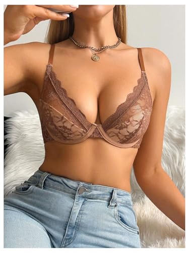 Image of SOLY HUX Women's Sexy Lace Bras Underwire Everyday Bra Comfort Push Up Bralettes