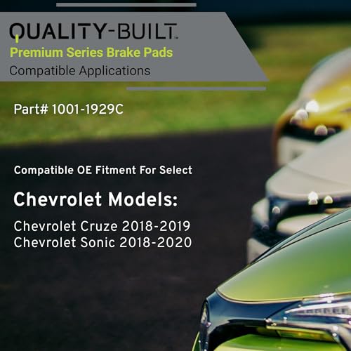 Image of QUALITY-BUILT Front Ceramic Brake Pads, Premium 1001-1929C, Compatible with 2018-2020 Chevrolet (Cruze,Sonic)