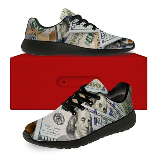 Funny Dollar Print Shoes Mens Womens Lightweight Gym Tennis Running Shoes Walking Athletic Sneakers Gifts for Men Women2