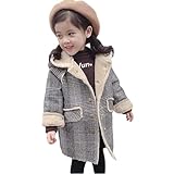 [RHOPEM] キッズ コート チェスターコート 女の子 ダッフルコート 秋冬 子供服 チェック柄 ジュニア ラシャコート 女児 厚手 暖かい カジュアル 防寒 人気 アウター おしゃれ100-160 (JP, 身長, 160, A)