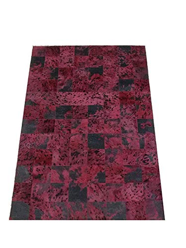 Zerimar Alfombra Patchwork Piel de Vaca | Medidas: 68x137 cm | Alfombra...