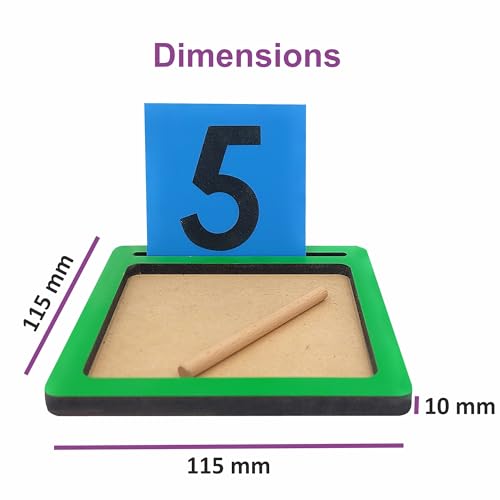 Image of Tantrums Montessori Sandpaper Numbers with Tray | Tactile Number Recognition & Tracing Puzzle | Fine Motor Skills & Pre-Writing Educational Toy for Kids