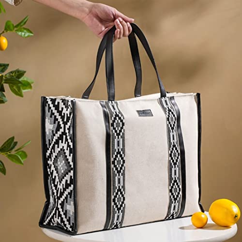 Nestasia-Tote-Bags-for-Women-Handcrafted-Multipurpose-Tote-Bag-with-Zip-Adjustable-Strap-Perfect-for-Daily-Use-Office-College-Travel-Picnic-Shopping