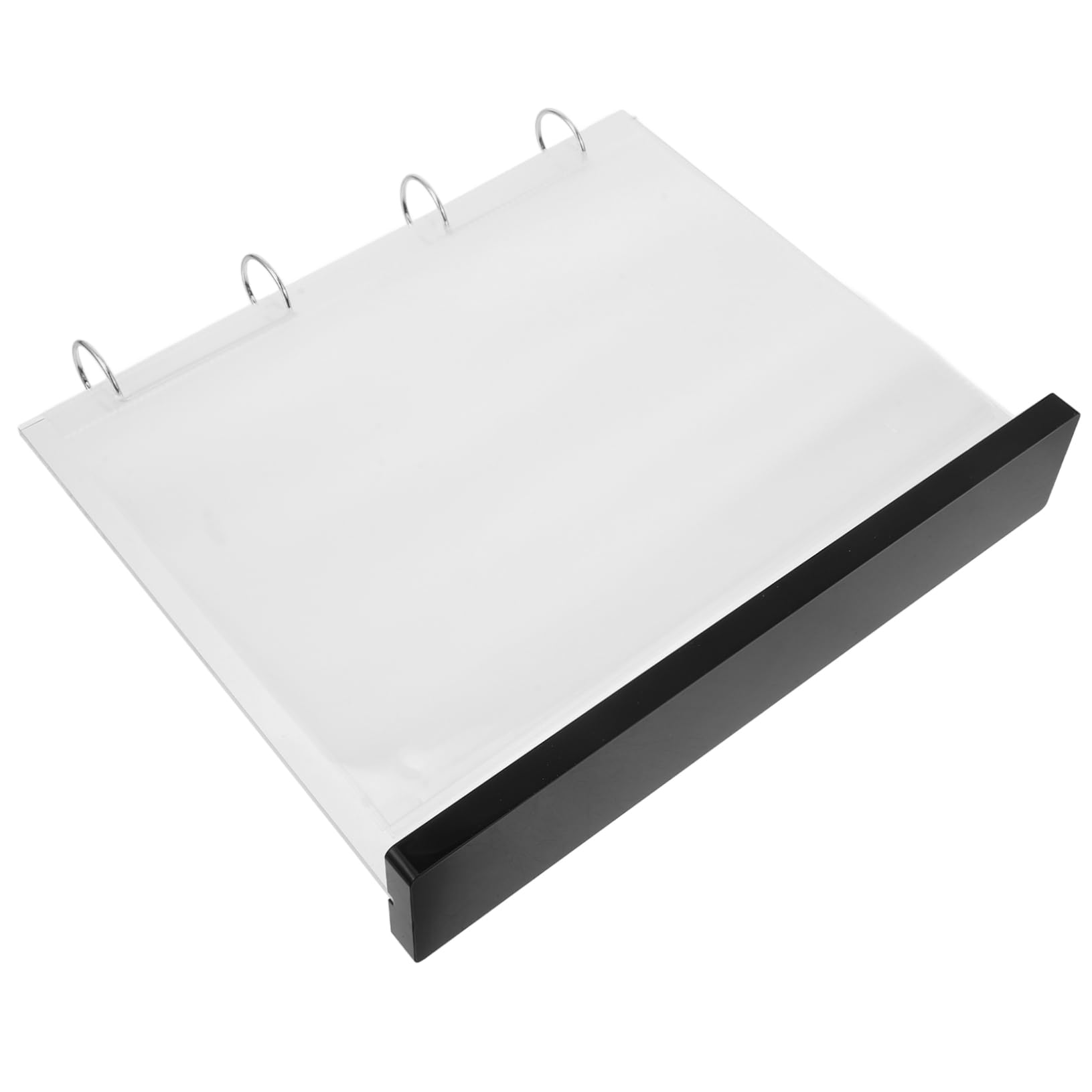 ULTECHNOVO Expositores de Menús Portacarteles de Acrílico Base de Madera Fundas para Tarjetas Portadocumentos para Tienda de Café y Restaurante