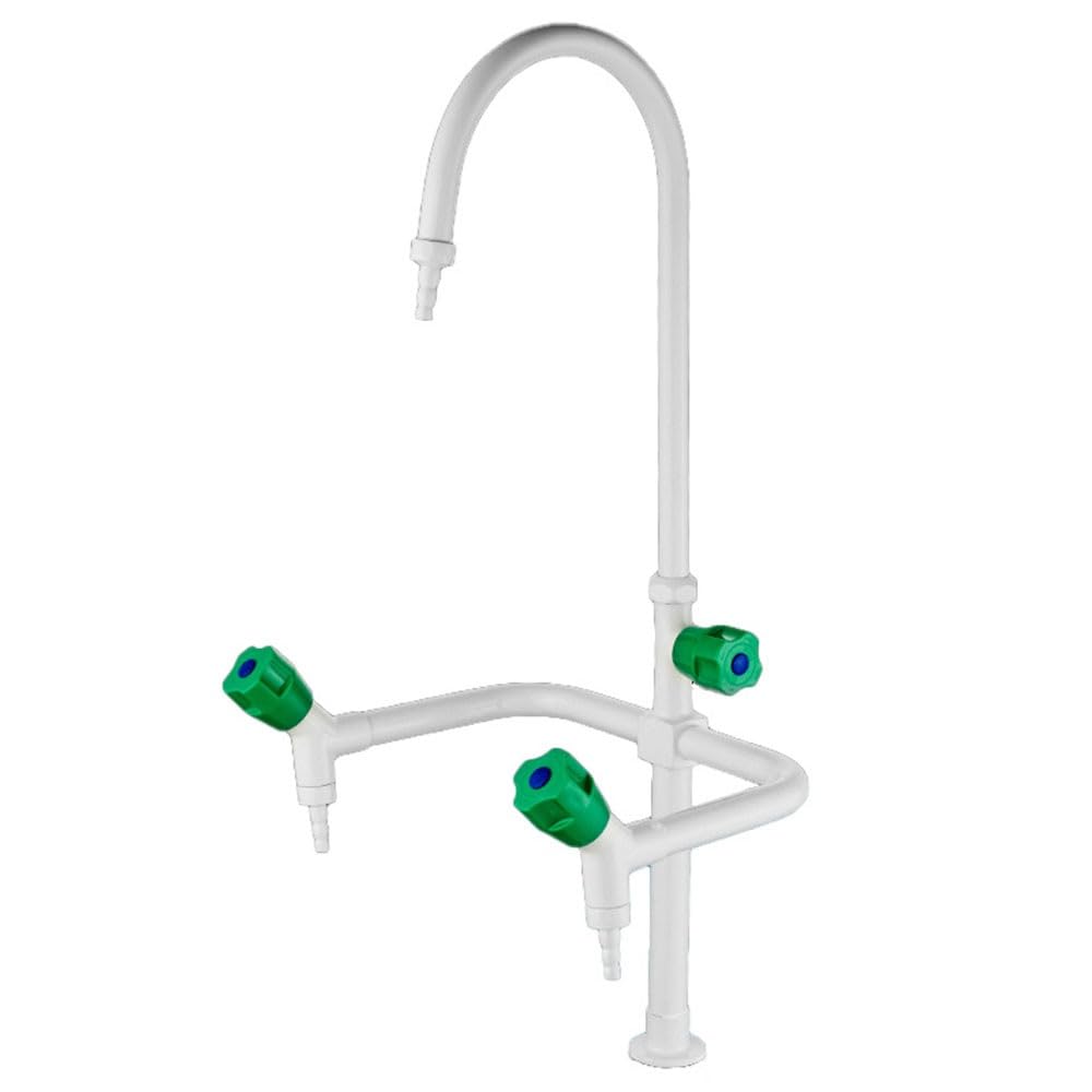 Grifo de laboratorio de cobre, núcleo de válvula tres en uno, diseño duradero con recubrimiento en polvo para un rendimiento duradero