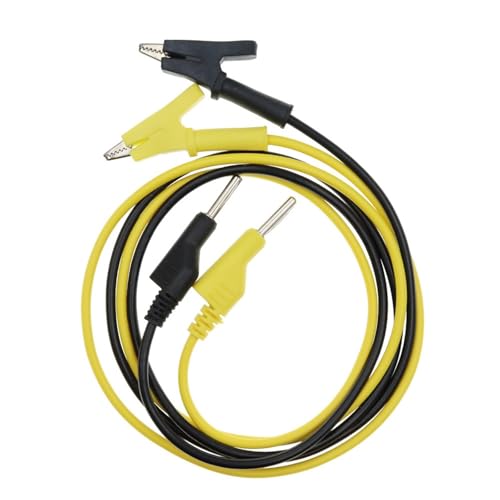 Cable de prueba de 4mm con conector banana a pinza de cocodrilo roja de 1 metro 3