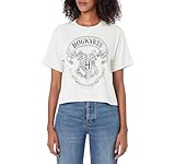 Harry Potter Simple Hogwarts Crest Outline Women's Crop Top