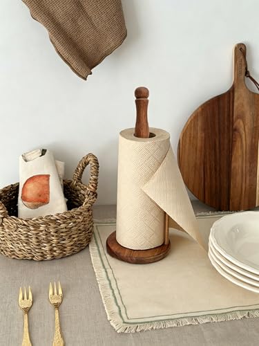 Vintage Wooden Paper Towel Holder for Kitchen