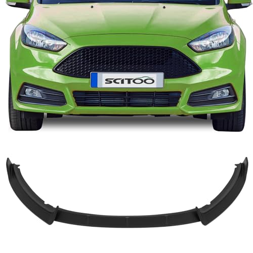 SCITOO Matte Black Front Bumper Lip Fits for 2013-2014 for Ford Focus ST PP Front Lip Spoiler