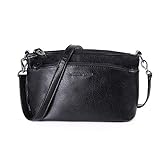 AMELIE GALANTI Multi Zipper Pocket Shoulder Bag Small Crossbody Bag PU Leather Women Bags