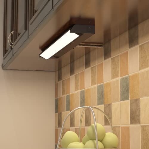 Image of GETINLIGHT 32-Inch Swivel LED Under Cabinet Light, 3-CCT Selectable, Bronze | Choose from 2700K, 4000K, or 5000K. Glass lens, wall-dimmer compatible. Model: IN-0202-4-BZ