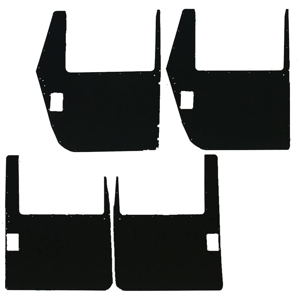Military Hard X-Door Skins, Door Surface Armor Only, Set of 4, Black Steel, Compatible with Humvee