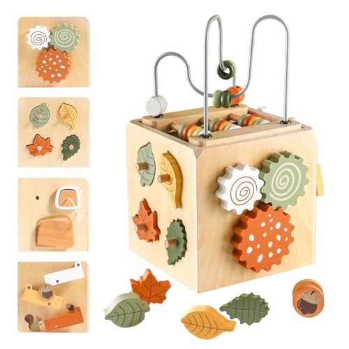GIOCO EDUCATIVO IN LEGNO: questo giocattolo educativo Smartwo incoraggia i bambini ad imparare i colori, le forme e il conteggio. Giocando, i bambini possono sviluppare la motricità fine, la coordinazione occhio-mano, la concentrazione, le capacità cognitive e il pensiero logico.