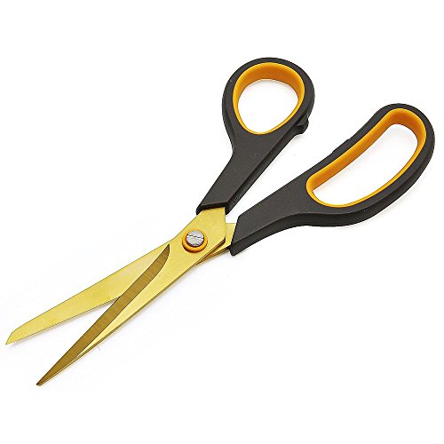 Ccr Scissors 8 Inch Soft Comfort-Grip Handles Sharp Titanium Coating Blades, 4-Pack #TOP5